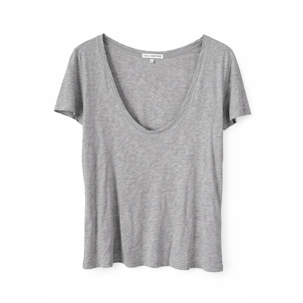 James Perse Grey V-Neck Tee
